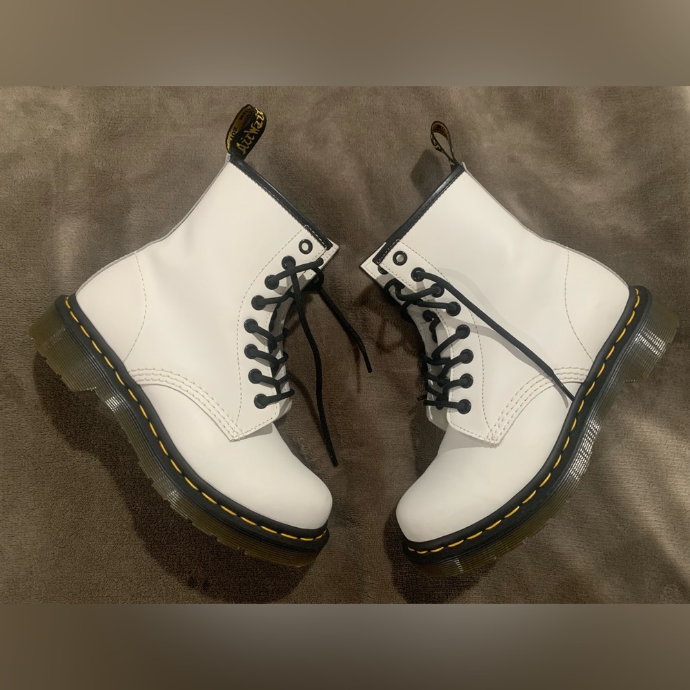 White Doc Martens Boots size 5